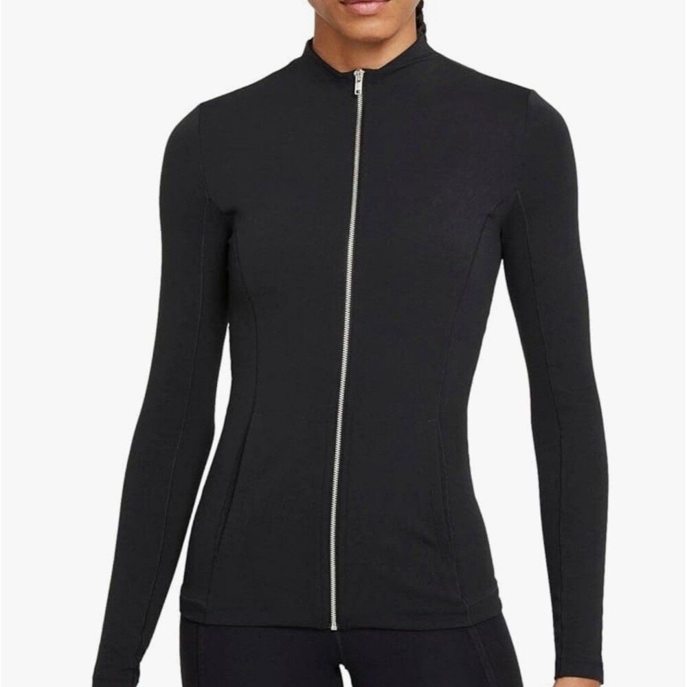 Nike Yoga Luxe Dri-FIT Women's Full-Zip Jacket, Size XS Smoke Gray /Black - Picture 12 of 16